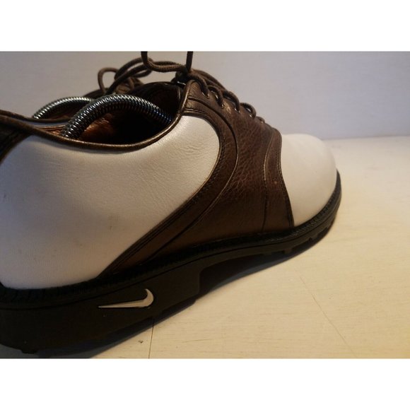 Nike Air Golf Shoes Kempshall Last Men's Sz 8 Brown White - Picture 2 of 9